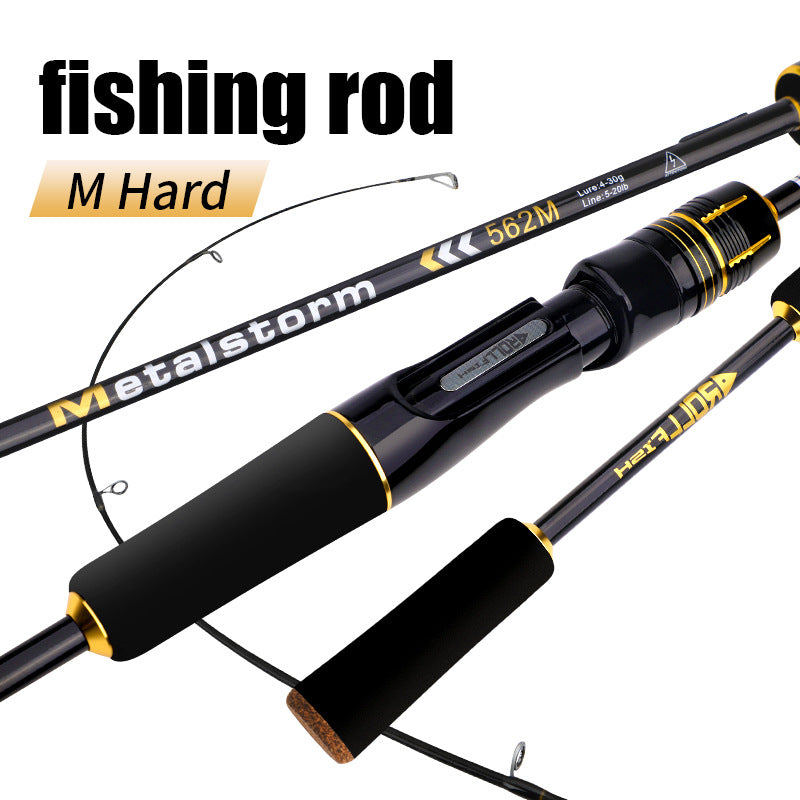MetalStorm Carbon Fishing Rod – Medium Power Fast Action Bass & Trout Rod