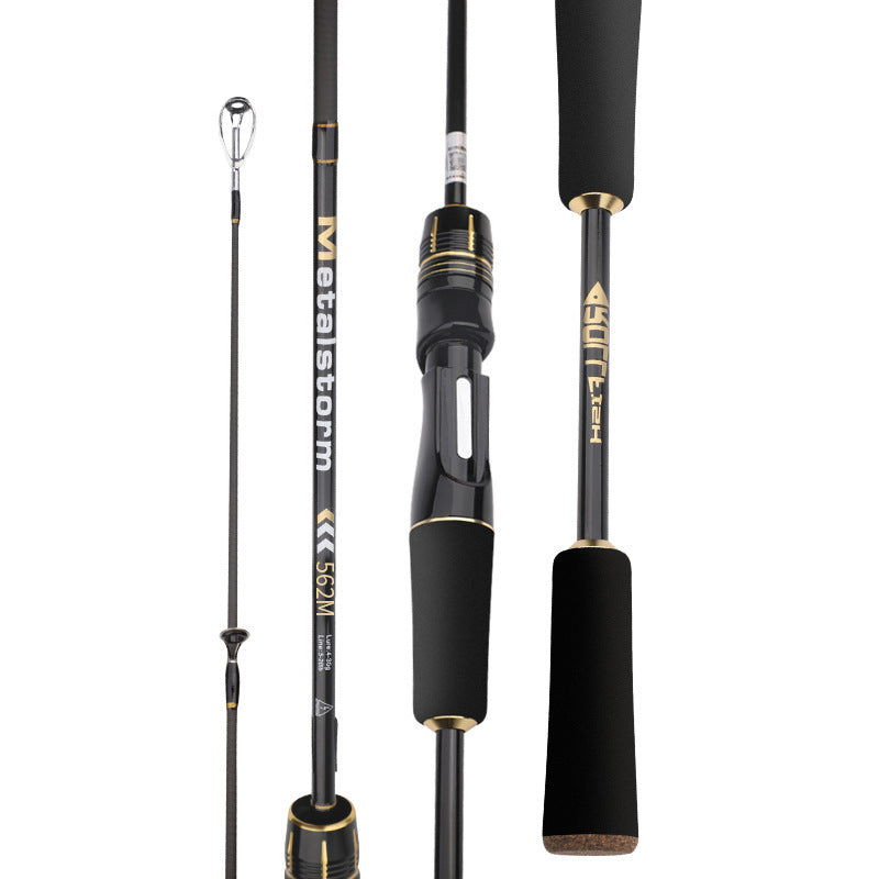 MetalStorm Carbon Fishing Rod – Medium Power Fast Action Bass & Trout Rod