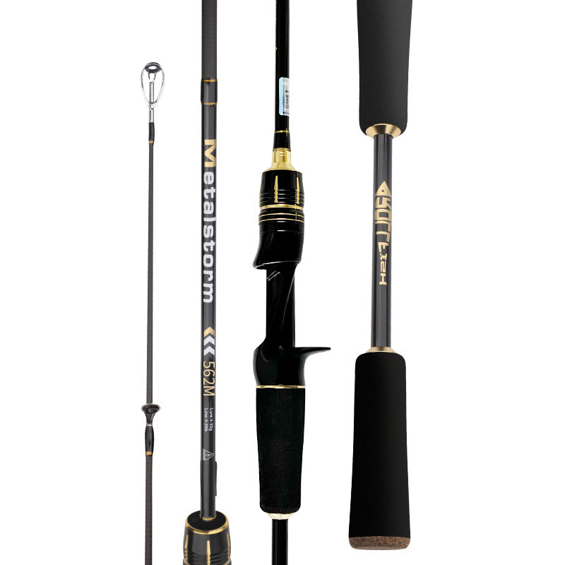 MetalStorm Carbon Fishing Rod – Medium Power Fast Action Bass & Trout Rod