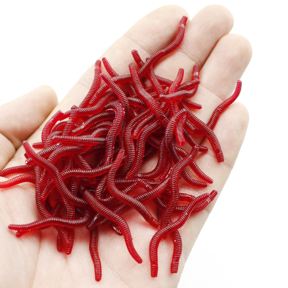 Soft Bloodworm Fishing Lures for Trout, Crappie & Panfish – 50/100/200 Pack