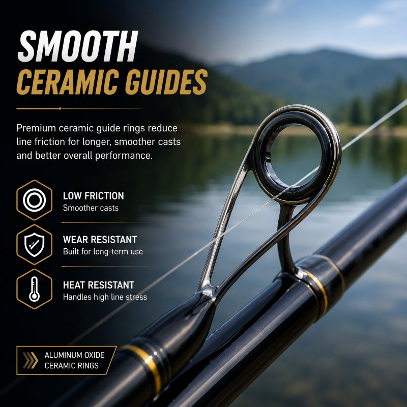 MetalStorm Carbon Fishing Rod – Medium Power Fast Action Bass & Trout Rod
