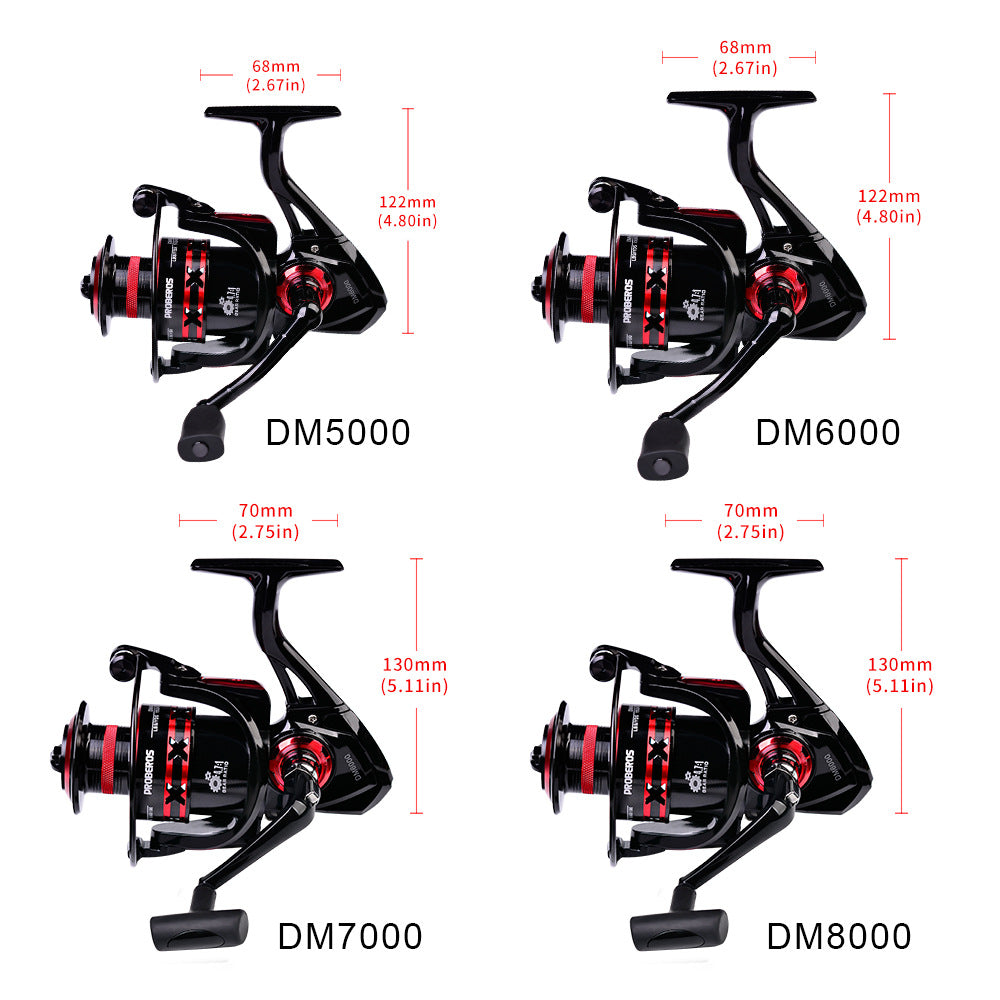 PROBEROS Long Cast Spinning Reel – Powerful 11-21KG Drag for Freshwater & Saltwater Fishing