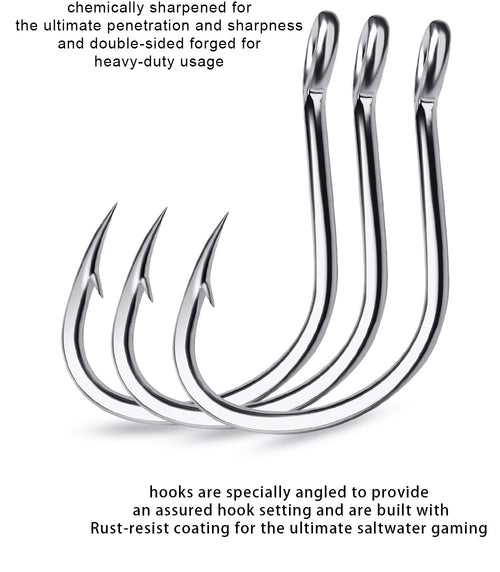 60PCS Baitholder Fishing Hooks Assortment – High Carbon Steel Hooks for Freshwater & Saltwater Fishing