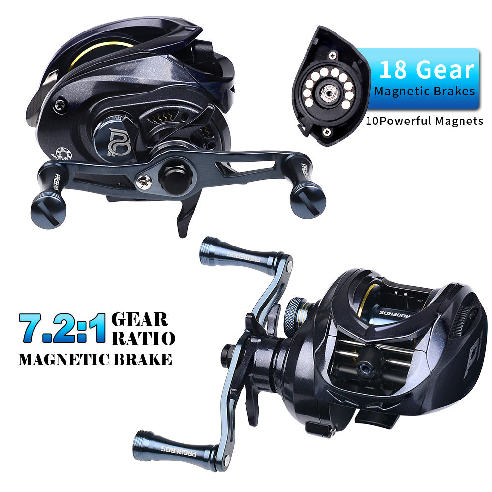 P1 7.2:1 Baitcasting Reel | 10-Magnet Brake System | 8kg Drag