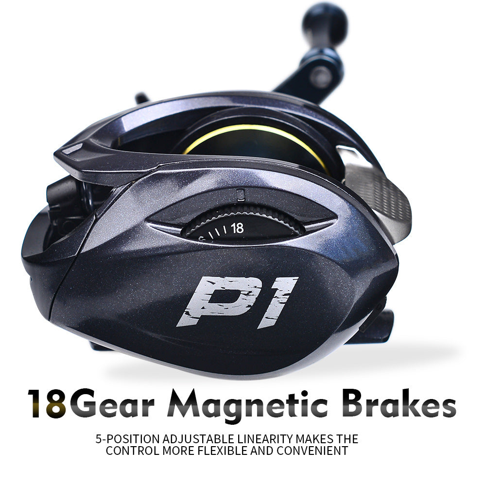 P1 7.2:1 Baitcasting Reel | 10-Magnet Brake System | 8kg Drag