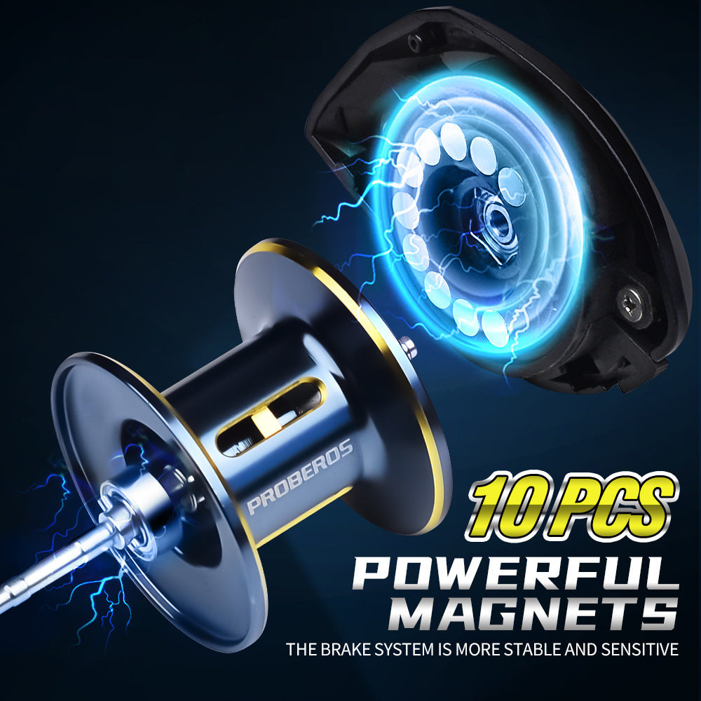 P1 7.2:1 Baitcasting Reel | 10-Magnet Brake System | 8kg Drag