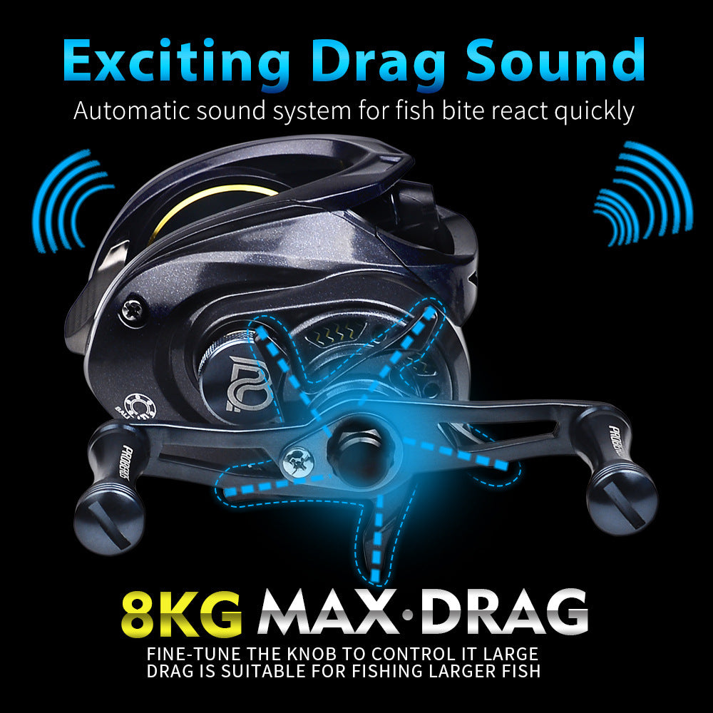 P1 7.2:1 Baitcasting Reel | 10-Magnet Brake System | 8kg Drag