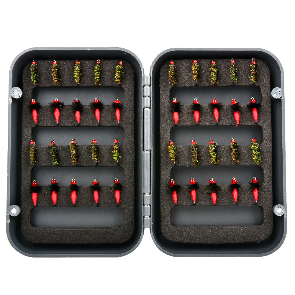 40PCS Dry Fly Fishing Flies Kit with Waterproof Fly Box